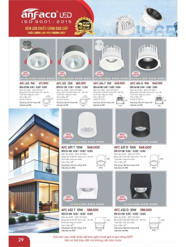 CATALOGUE ĐÈN ANFACO THÁNG 02.2026
