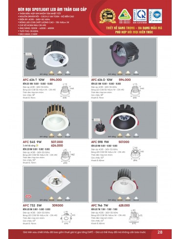 CATALOGUE ĐÈN ANFACO THÁNG 07.2026