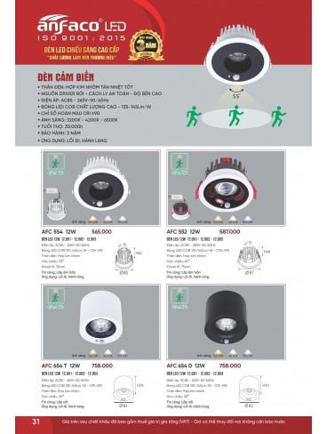 CATALOGUE ĐÈN ANFACO THÁNG 07.2026