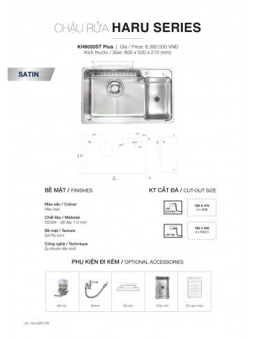CATALOGUE CHẬU RỬA CHÉN KLUGER 2026