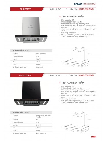 CATALOGUE THIẾT BỊ BẾP CANZY 2026