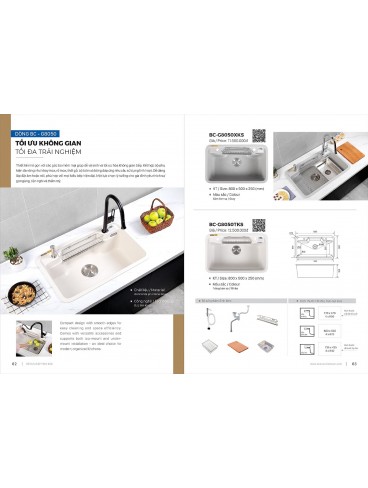 CATALOGUE BỒN RỬA CHÉN BOSSCO