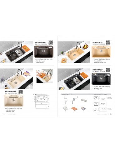CATALOGUE BỒN RỬA CHÉN BOSSCO