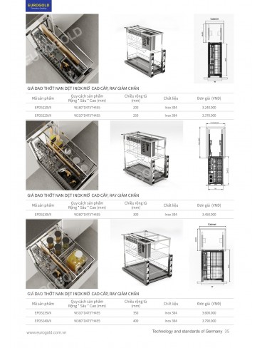 CATALOGUE PHỤ KIỆN BẾP EUROGOLD 2026