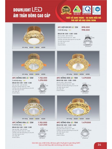 CATALOGUE ĐÈN ANFACO THÁNG 09.2025