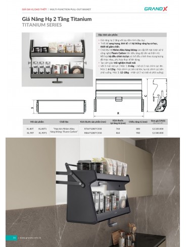 CATALOGUE THIẾT BỊ PHỤ KIỆN BẾP GRANDX 2026