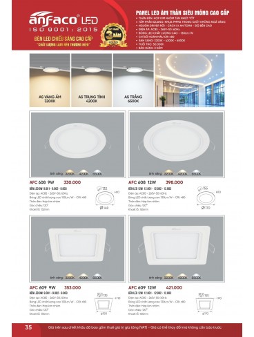 CATALOGUE ĐÈN ANFACO THÁNG 07.2026