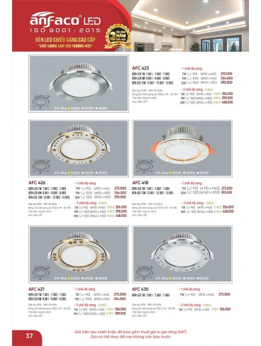 CATALOGUE ĐÈN ANFACO THÁNG 02.2026