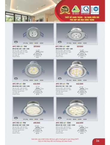 CATALOGUE ĐÈN ANFACO THÁNG 09.2025