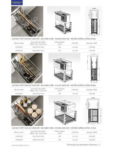 CATALOGUE PHỤ KIỆN BẾP EUROGOLD 2026