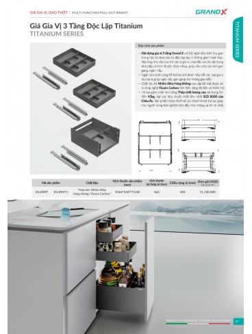 CATALOGUE THIẾT BỊ PHỤ KIỆN BẾP GRANDX 2026