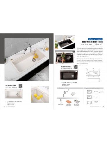 CATALOGUE BỒN RỬA CHÉN BOSSCO