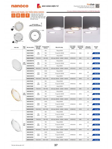 CATALOGUE THIẾT BỊ ĐIỆN PANASONIC & NANOCO T10.2026