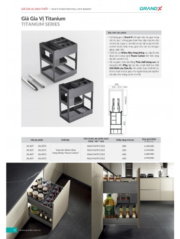 CATALOGUE THIẾT BỊ PHỤ KIỆN BẾP GRANDX 2026