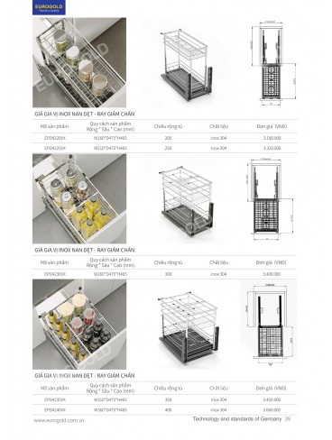 CATALOGUE PHỤ KIỆN BẾP EUROGOLD 2026