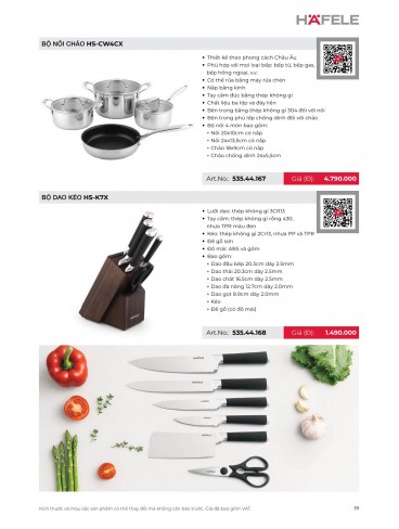 CATALOGUE THIẾT BỊ BẾP HAFELE 2026
