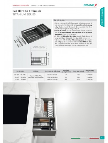 CATALOGUE THIẾT BỊ PHỤ KIỆN BẾP GRANDX 2026