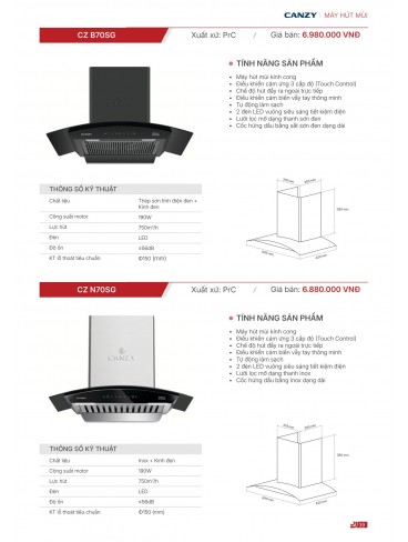 CATALOGUE THIẾT BỊ BẾP CANZY 2026
