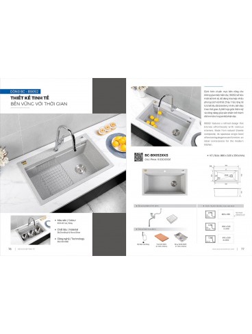 CATALOGUE BỒN RỬA CHÉN BOSSCO