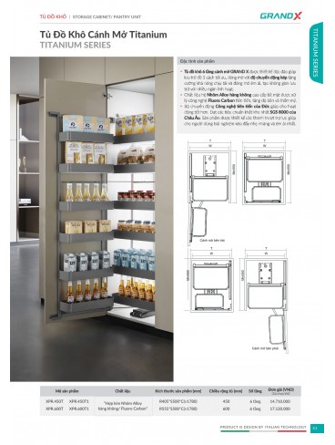 CATALOGUE THIẾT BỊ PHỤ KIỆN BẾP GRANDX 2026