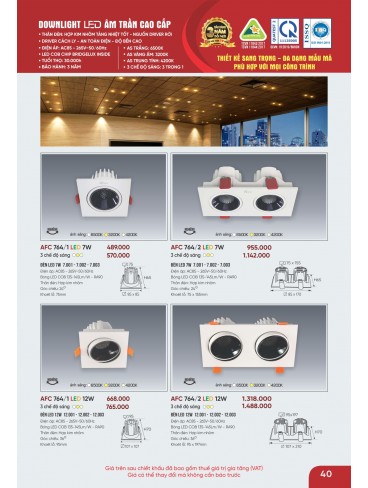 CATALOGUE ĐÈN ANFACO THÁNG 09.2025