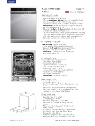 CATALOGUE THIẾT BỊ BẾP EUROGOLD 2026