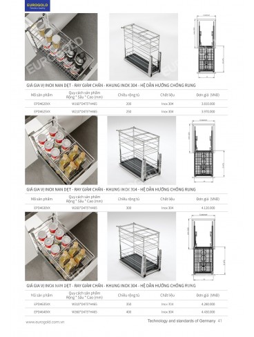 CATALOGUE PHỤ KIỆN BẾP EUROGOLD 2026
