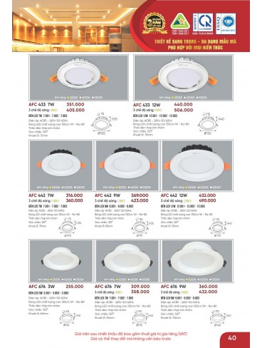 CATALOGUE ĐÈN ANFACO THÁNG 05.2026