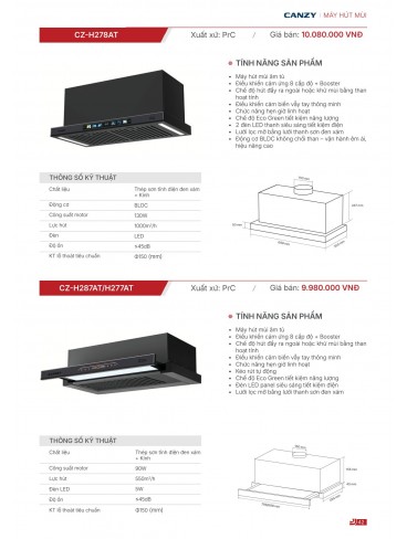CATALOGUE THIẾT BỊ BẾP CANZY 2026