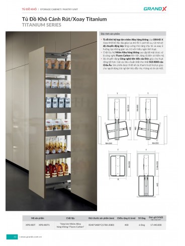 CATALOGUE THIẾT BỊ PHỤ KIỆN BẾP GRANDX 2026