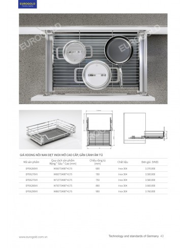 CATALOGUE PHỤ KIỆN BẾP EUROGOLD 2026