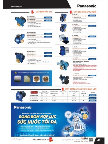 CATALOGUE THIẾT BỊ ĐIỆN PANASONIC - NANOCO THÁNG 01.2026