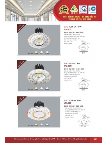 CATALOGUE ĐÈN ANFACO THÁNG 07.2026