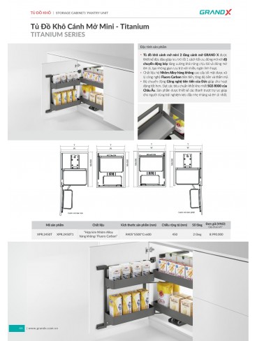 CATALOGUE THIẾT BỊ PHỤ KIỆN BẾP GRANDX 2026