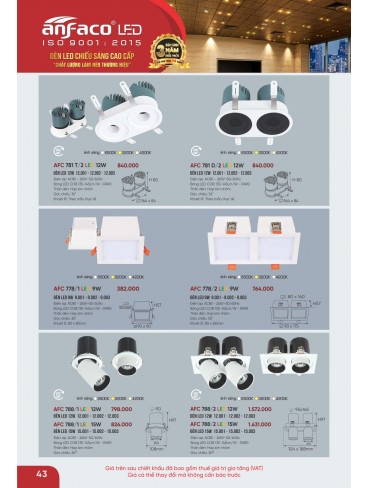 CATALOGUE ĐÈN ANFACO THÁNG 09.2025