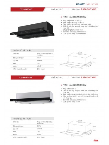 CATALOGUE THIẾT BỊ BẾP CANZY 2026