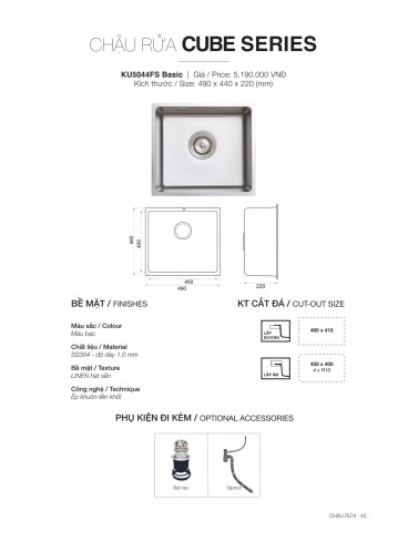 CATALOGUE CHẬU RỬA CHÉN KLUGER 2026
