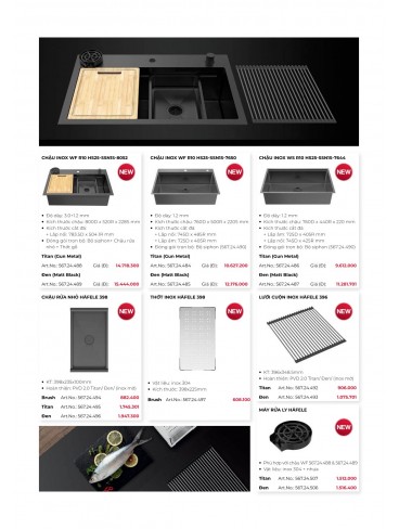 CATALOGUE THIẾT BỊ BẾP HAFELE 2026