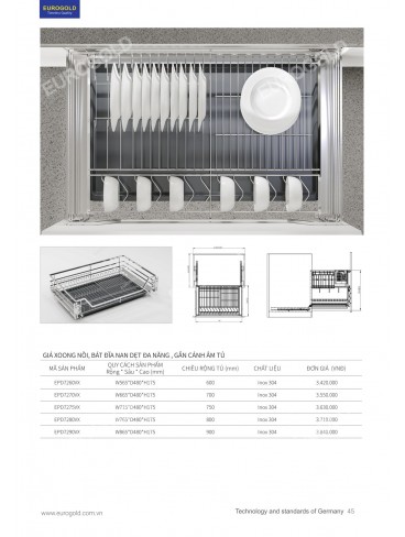 CATALOGUE PHỤ KIỆN BẾP EUROGOLD 2026