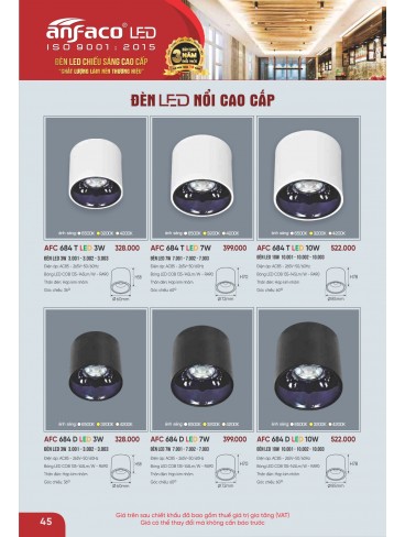 CATALOGUE ĐÈN ANFACO THÁNG 09.2025
