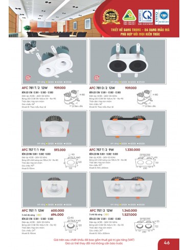 CATALOGUE ĐÈN ANFACO THÁNG 05.2026