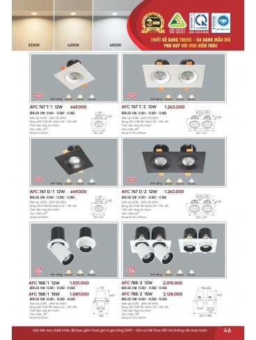 CATALOGUE ĐÈN ANFACO THÁNG 07.2026
