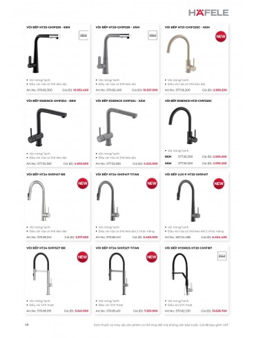 CATALOGUE THIẾT BỊ BẾP HAFELE 2026