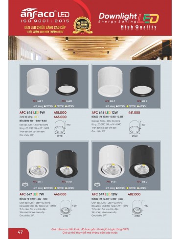 CATALOGUE ĐÈN ANFACO THÁNG 09.2025
