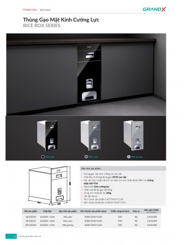 CATALOGUE THIẾT BỊ PHỤ KIỆN BẾP GRANDX 2026