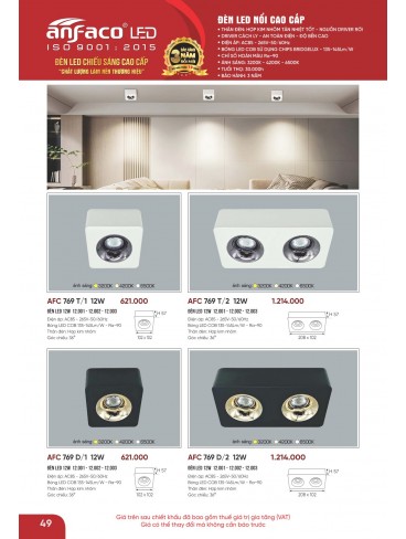 CATALOGUE ĐÈN ANFACO THÁNG 05.2026