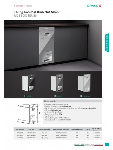CATALOGUE THIẾT BỊ PHỤ KIỆN BẾP GRANDX 2026
