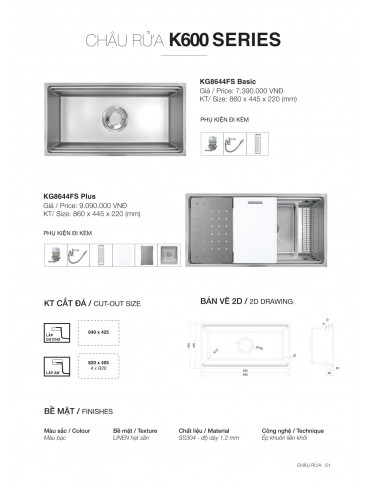 CATALOGUE CHẬU RỬA CHÉN KLUGER 2026