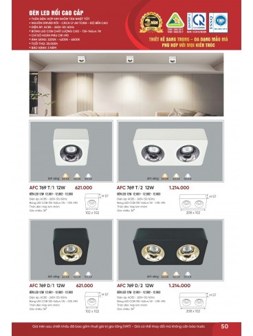 CATALOGUE ĐÈN ANFACO THÁNG 07.2026