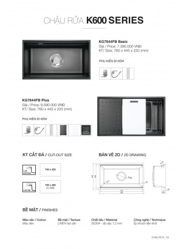 CATALOGUE CHẬU RỬA CHÉN KLUGER 2026